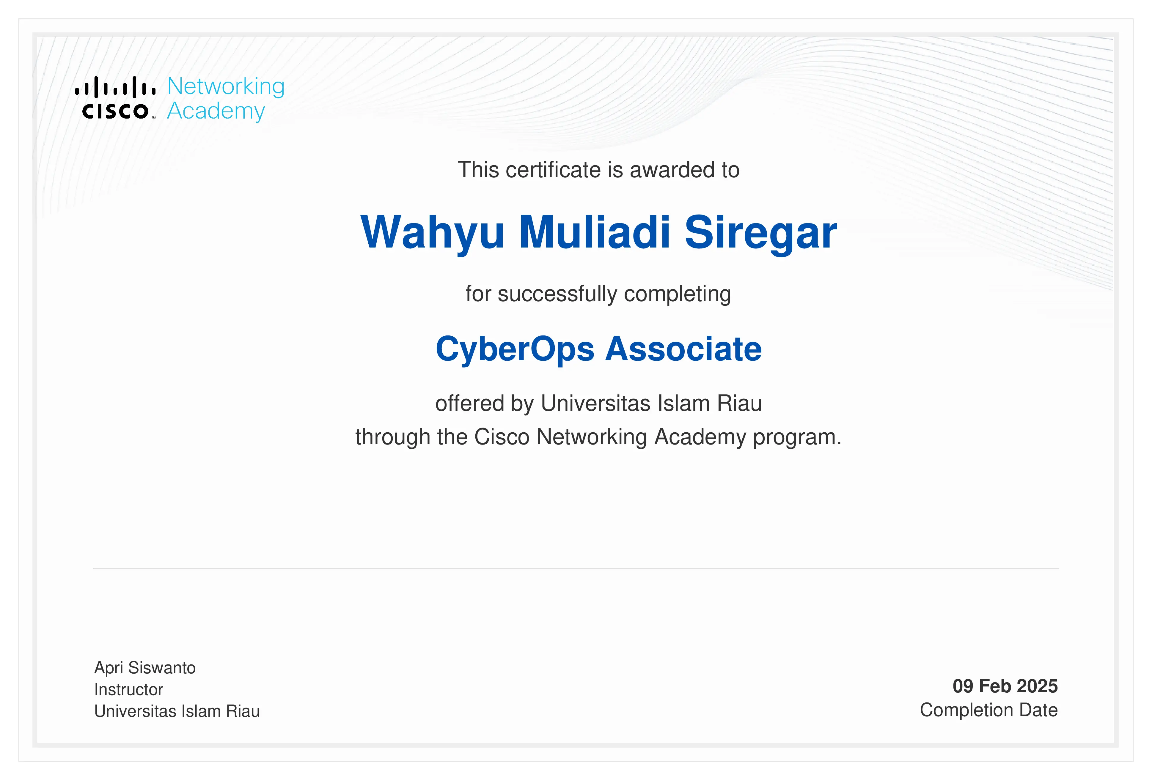 Cisco CyberOps Associate certificate